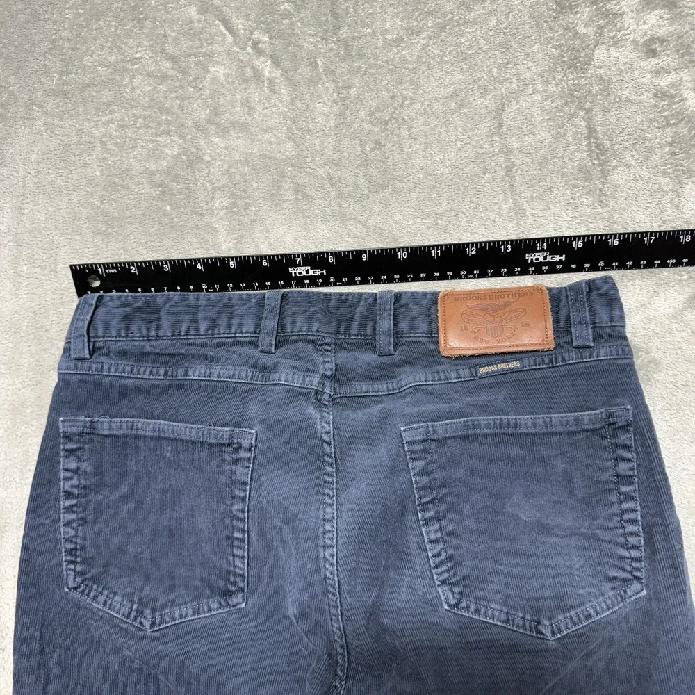 Brooks Brothers Corduroy Pants Mens 32 Slate Blue Stretch 5 Pocket 32x29.5